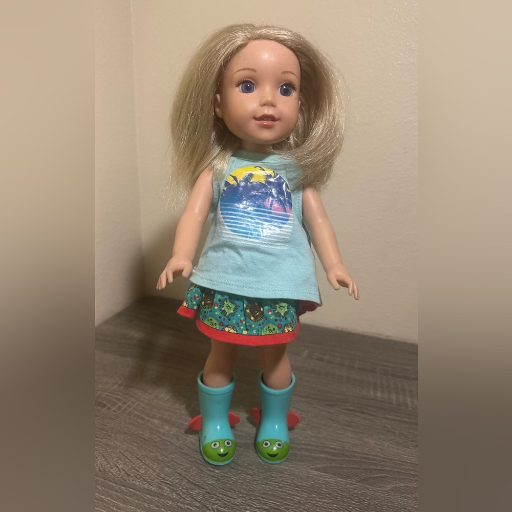 American Girl Wellie Wishers Camille Doll Blonde, Blue Eyes.